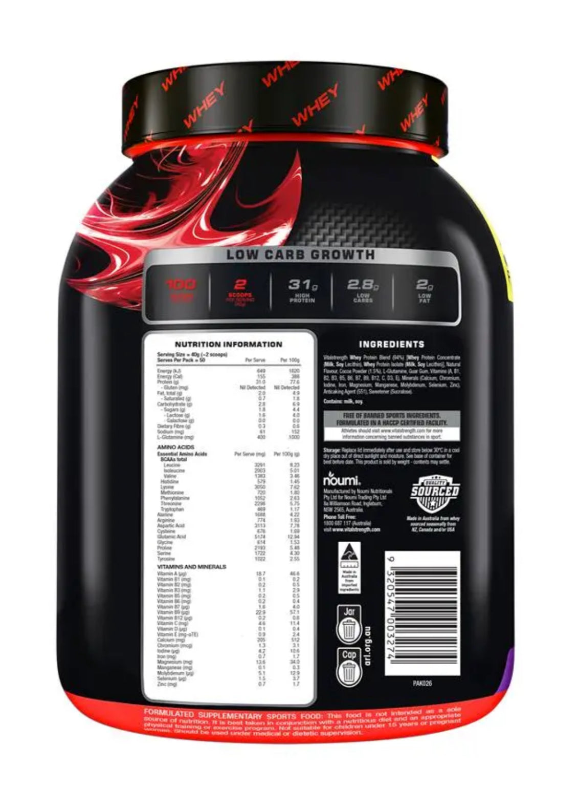 Vital Strength Launch Whey Protein Chocolate 2kg