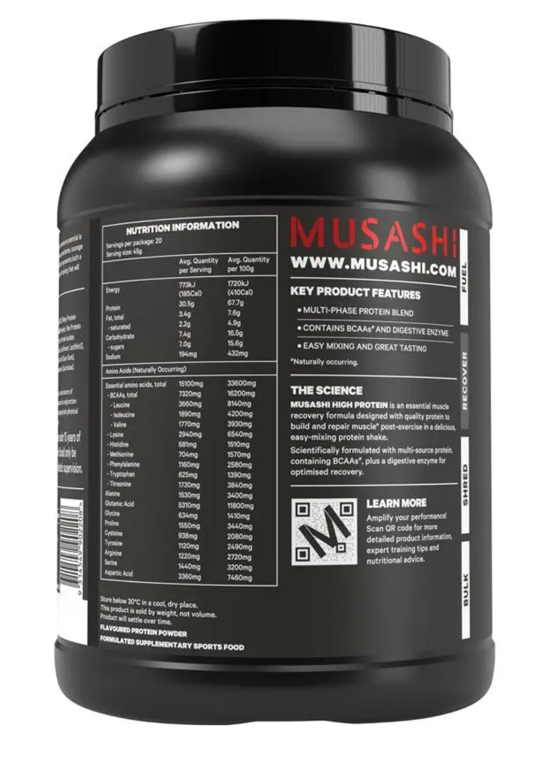 Musashi High Protein Vanilla 900g