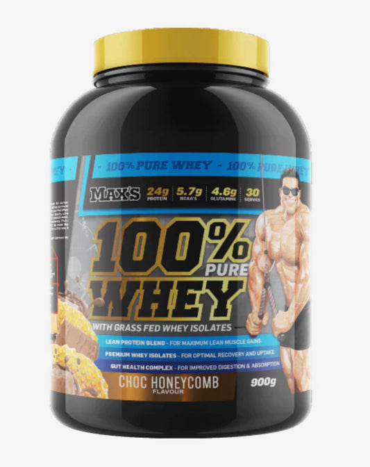100% Whey Max’s Choc Honeycomb 2.27kg