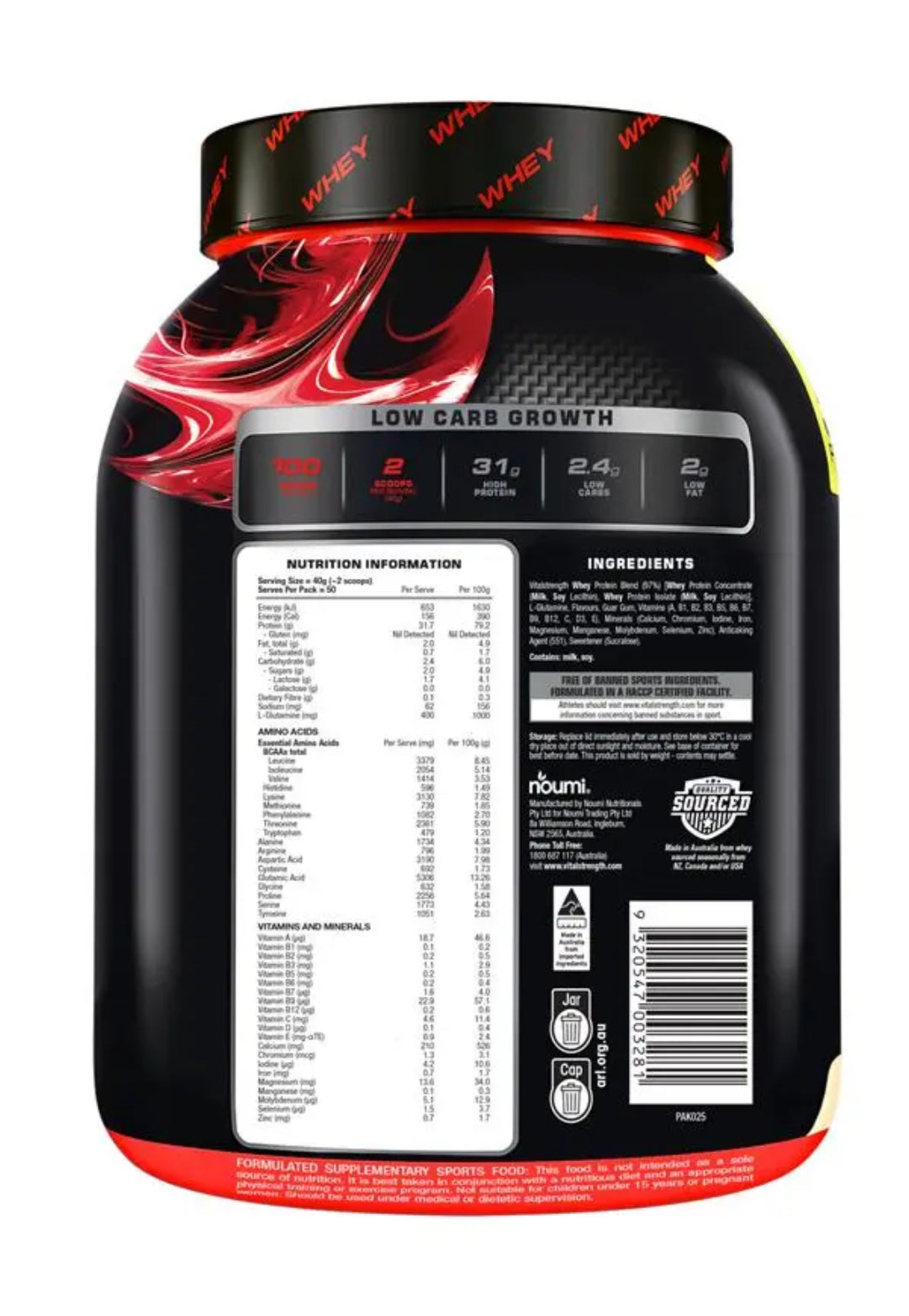 Vital Strength Launch Whey Protein Vanilla 2kg