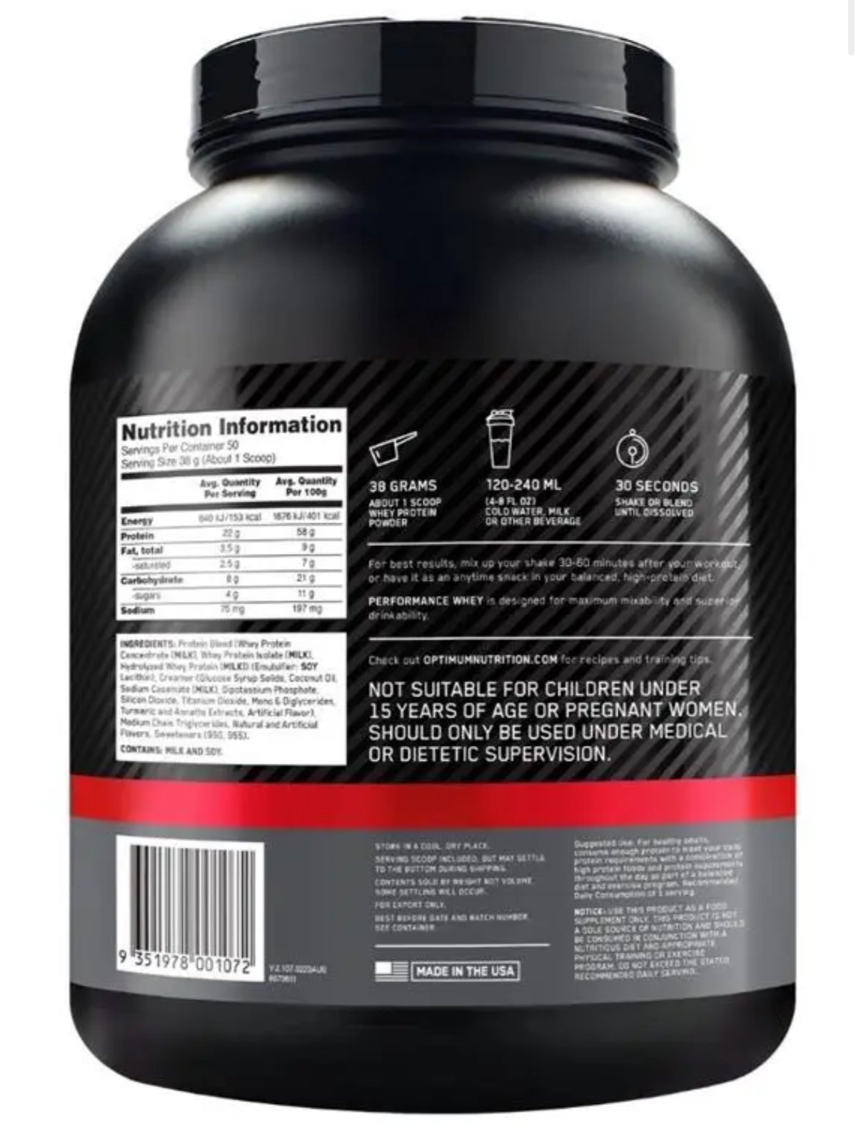 Optimum Nutrition Performance Whey Vanilla 1.95kg