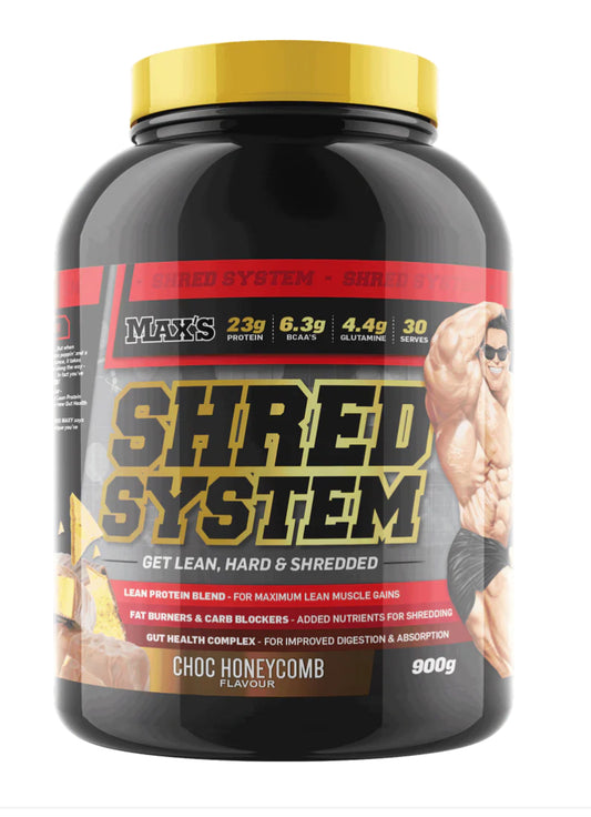 Max’s Shred System Choc Honeycomb 900G