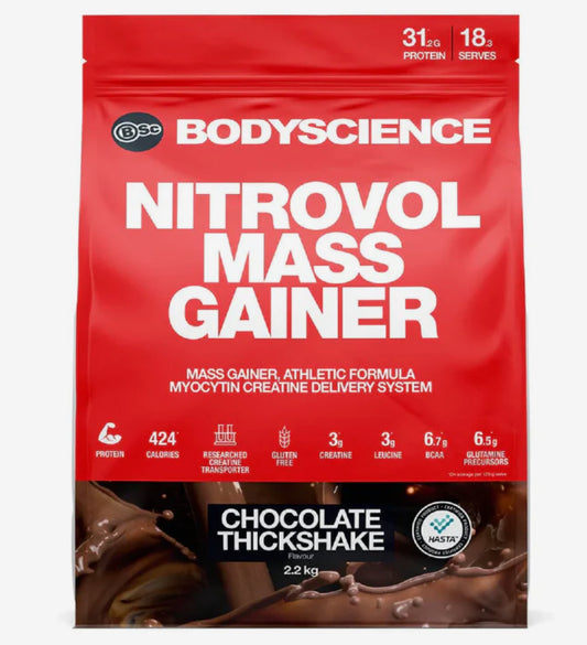 Nitrovol Mass Gainer By Body Science Chocolate 2.2Kg
