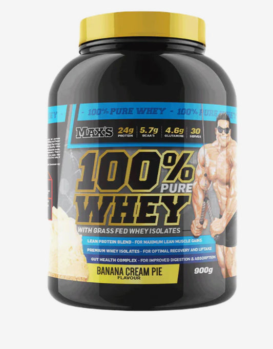 100% Whey Max’s Banana Cream Pie 900G
