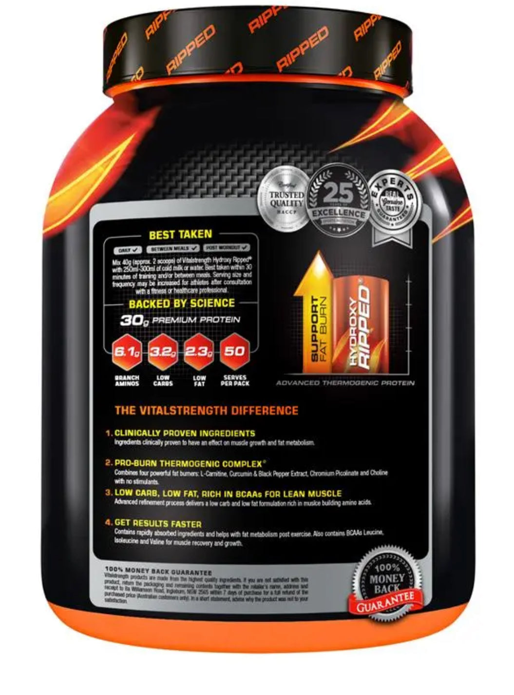 Vital Strength Hydroxy Ripped Thermogenic Protein Powder Chocolate 2kg