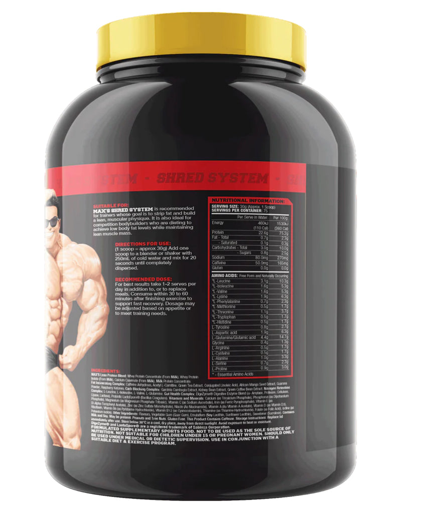 Max’s Shred System Vanilla Smoothie 900G