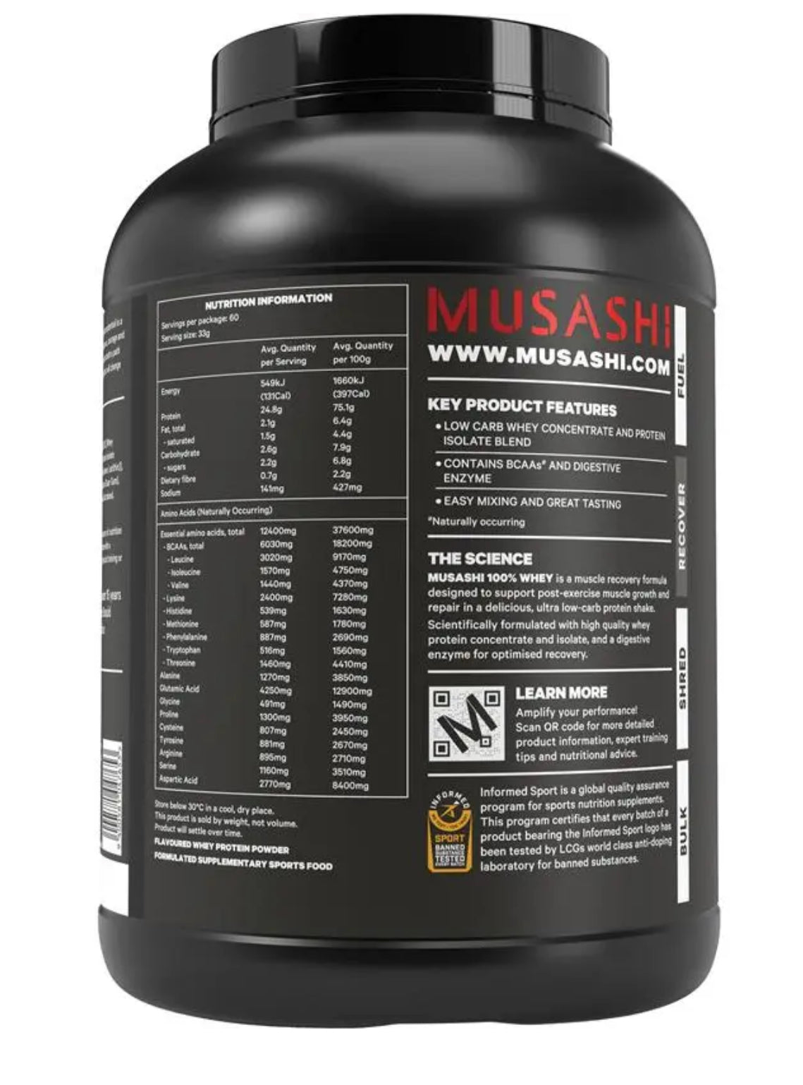 Musashi 100% Whey Chocolate 2 KG