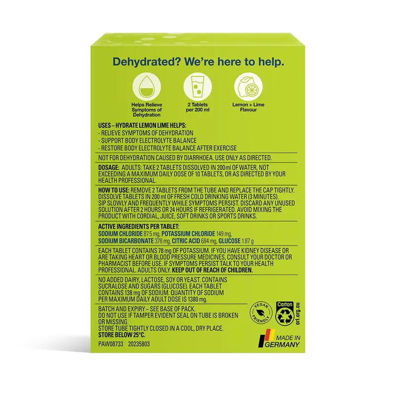 Voost Hydrate Lemon + Lime Effervescent Tablets 60 Pack