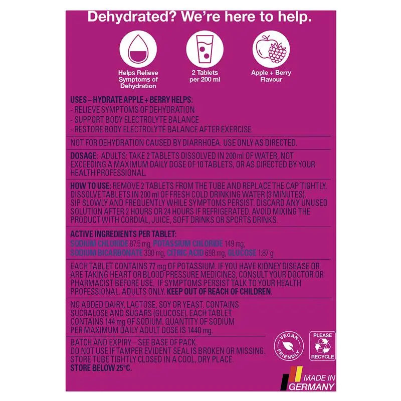 Voost Hydrate Apple + Berry Effervescent Tablets 60 Pack