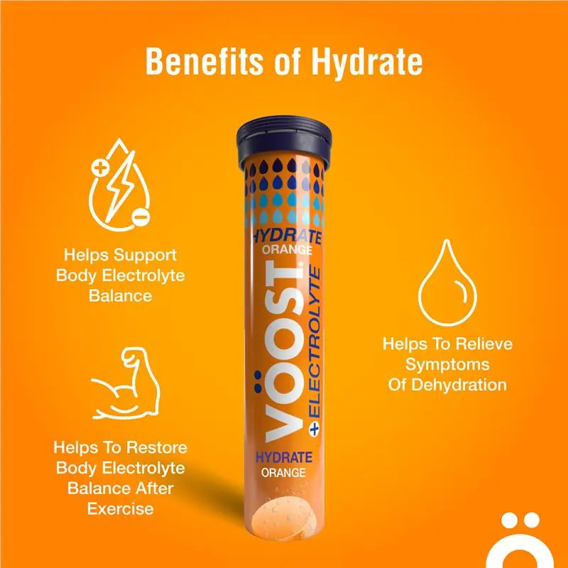 Voost Hydrate Orange Effervescent Tablets 60 Pack