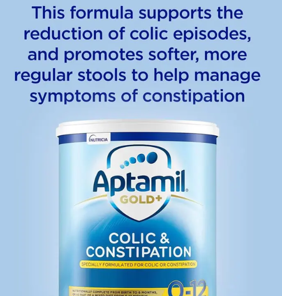 Aptamil Gold+ Colic & Constipation Baby Infant Formula From Birth to 12 Months 900g