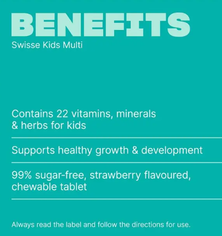 Swisse Kids Multi 60 Tablets