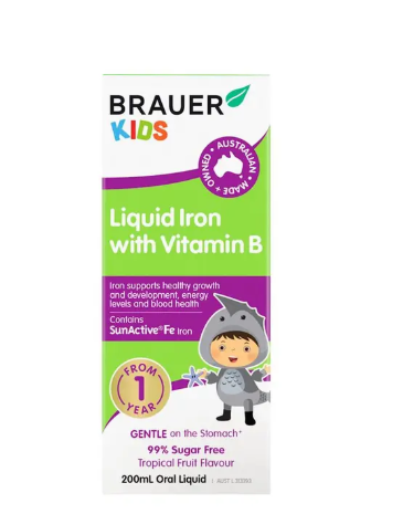 Brauer Kids Liquid Iron with Vitamin B 200ml