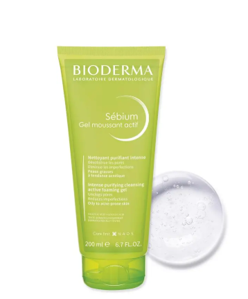 Bioderma Sebium Gel Moussant Actif Exfoliating Cleanser suitable For Acne Prone Skin 200ml