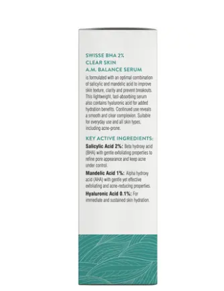 Swisse Skincare BHA 2% Clear Skin AM Balance Serum 30ml