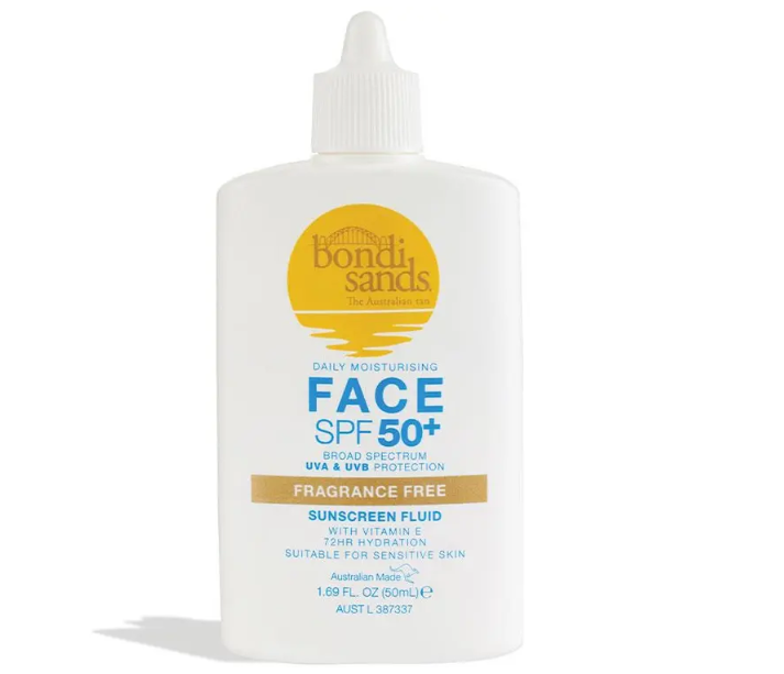 Bondi Sands SPF 50+ Daily Moisturising Fragrance Free Face Fluid 50ml