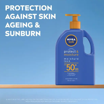 NIVEA Sun Protect & Moisture SPF50+ Sunscreen Lotion Pump 1L