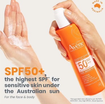 Avene Sunsitive Sunscreen Spray SPF 50+ 200ml