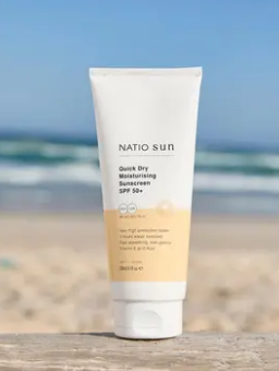 Natio Quick Dry Moisturising Sunscreen SPF 50+ 200ml
