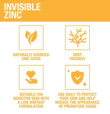 Invisible Zinc SPF 50+ Sheer Defence Facial Moisturiser 50g