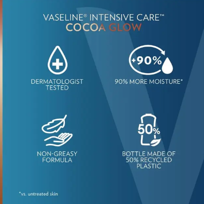 Vaseline Intensive Care Body Lotion Cocoa Glow 750ml