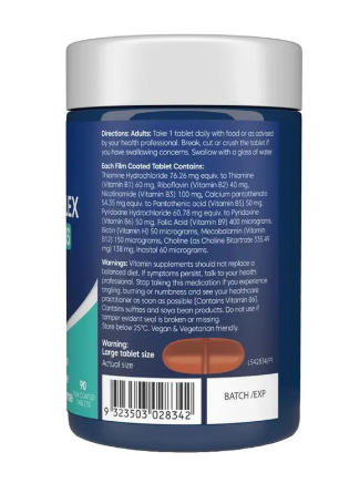 Bioglan Mega B Complex 90 Tablets