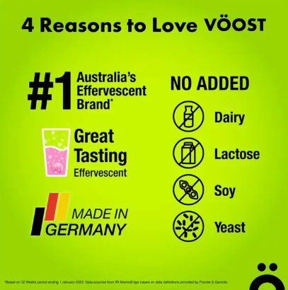 Voost Vitamin B+ Apple + Berry Performance Effervescent 60 Tablets Exclusive Size
