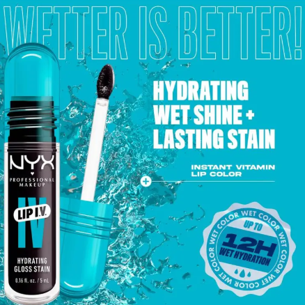 NYX Lip IV Hydrating Gloss Stain Grape Gushin