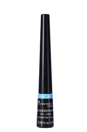 Rimmel Exaggerate Waterproof Eye Liquid Liner 100% Black