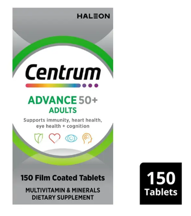 Centrum Advance 50+ 150 Tablets Exclusive Size