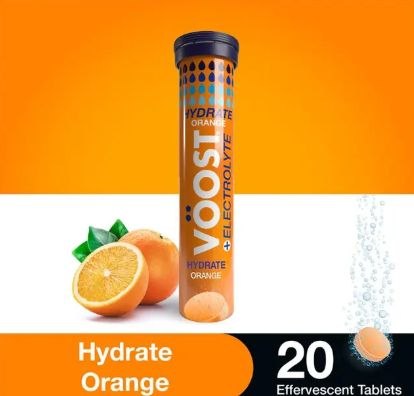 Voost Hydrate Orange Effervescent Tablets 20 Pack