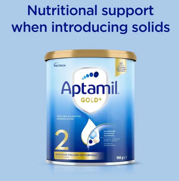 Aptamil Gold+ 2 Baby Follow-On Formula From 6-12 Months 900g