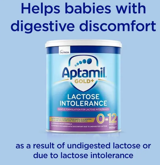 Aptamil Gold+ Lactose Intolerance Baby Infant Formula From Birth to 12 Months 900g