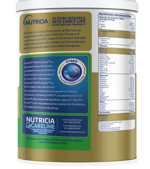 Aptamil AllerPro Syneo 2 Allergy Premium Baby Follow-On Formula From 6-12 Months 900g