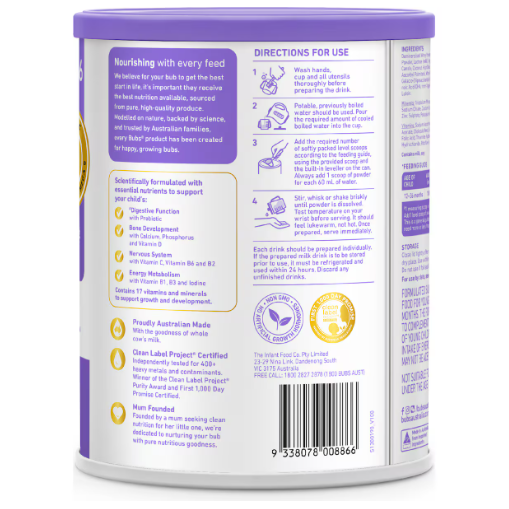 Bubs Essential Toddler Milk Drink Formula Stage 3 800g