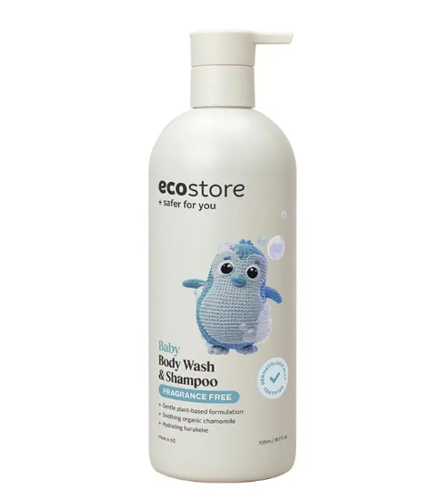 Ecostore Baby Fragrance Free Body Wash & Shampoo 535ml