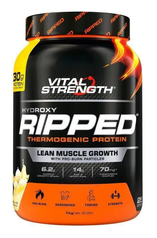 Vital Strength Hydroxy Ripped Thermogenic Protein Powder Vanilla 1kg