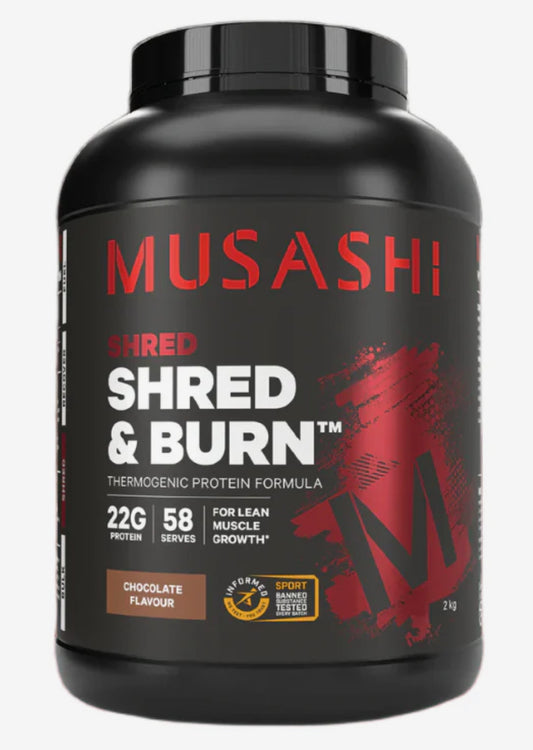 Musashi Shred & Burn Protein Chocolate 900g