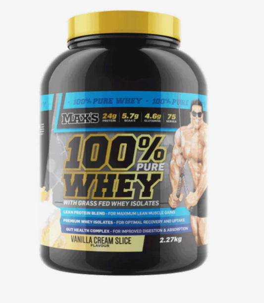 100% Whey Max’s Vanilla Cream Slice 2.27kg