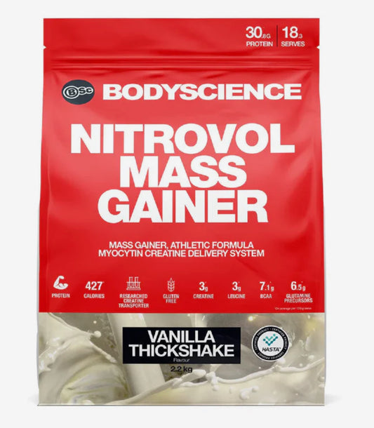 Nitrovol Mass Gainer By Body Science Vanilla 2.2Kg