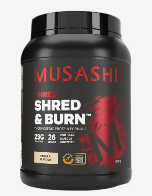 Musashi Shred & Burn Protein Vanilla 900g