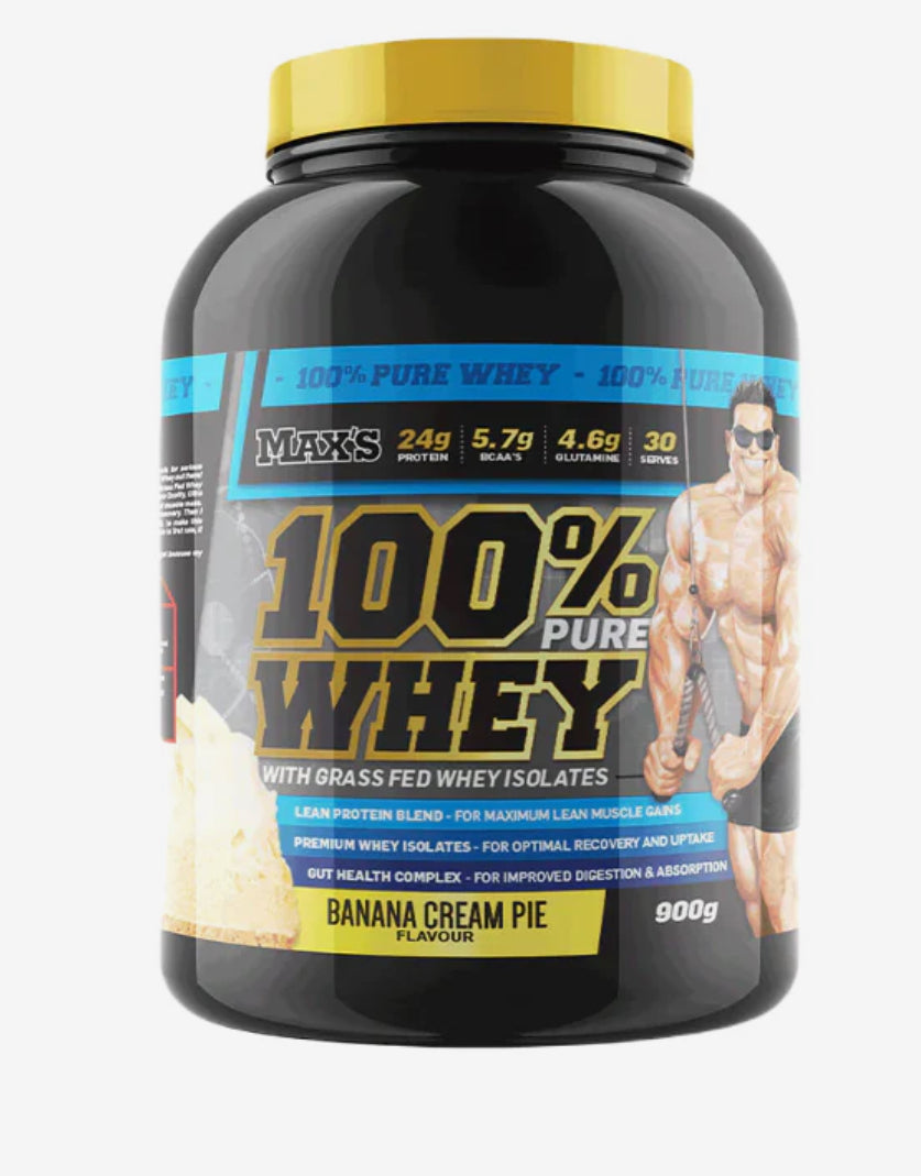 100% Whey Max’s Banana Cream Pie 900G