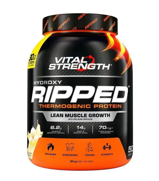 Vital Strength Hydroxy Ripped Thermogenic Protein Powder Vanilla 2kg
