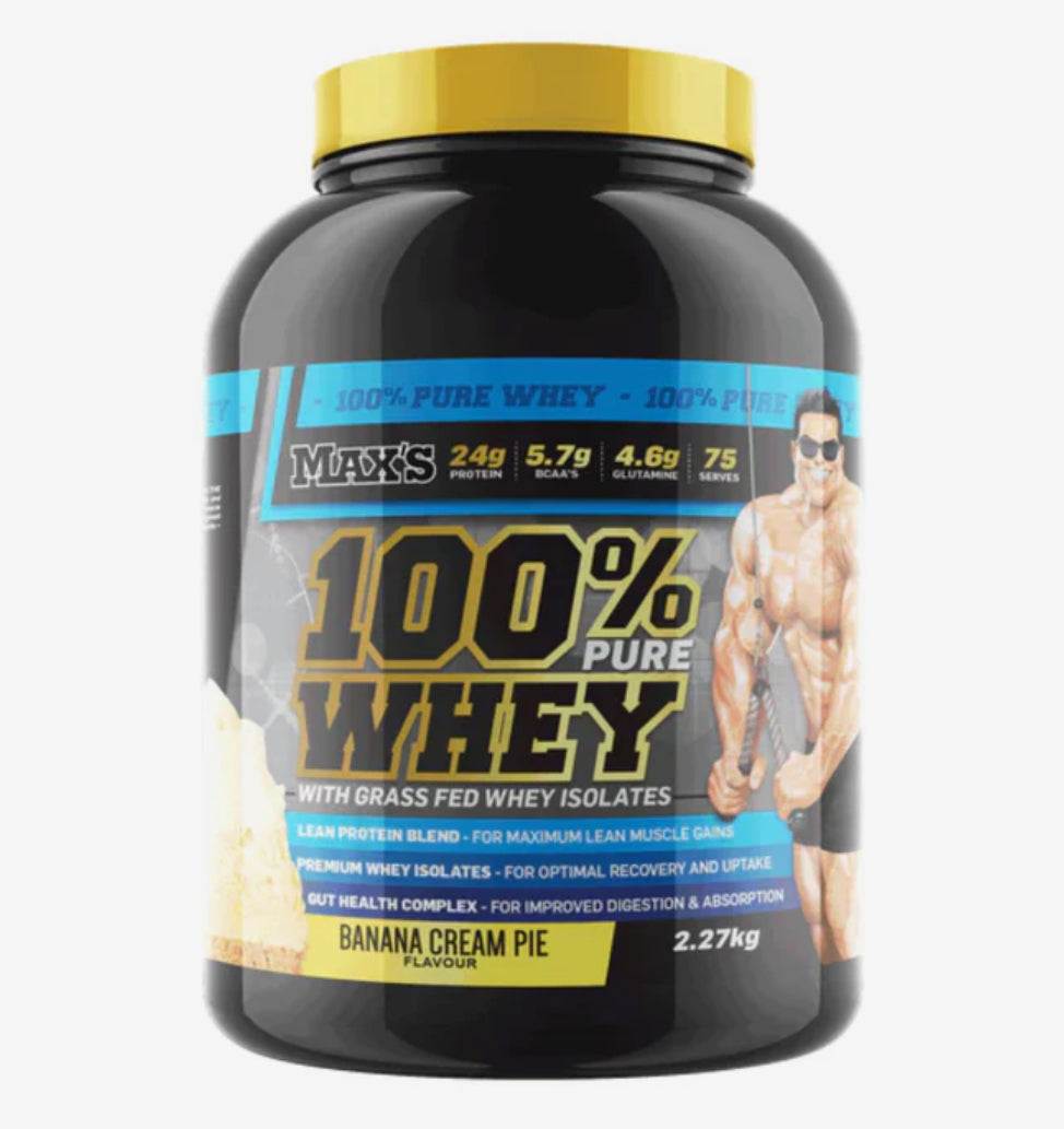 100% Whey Max’s Banana Cream Pie 2.27kg