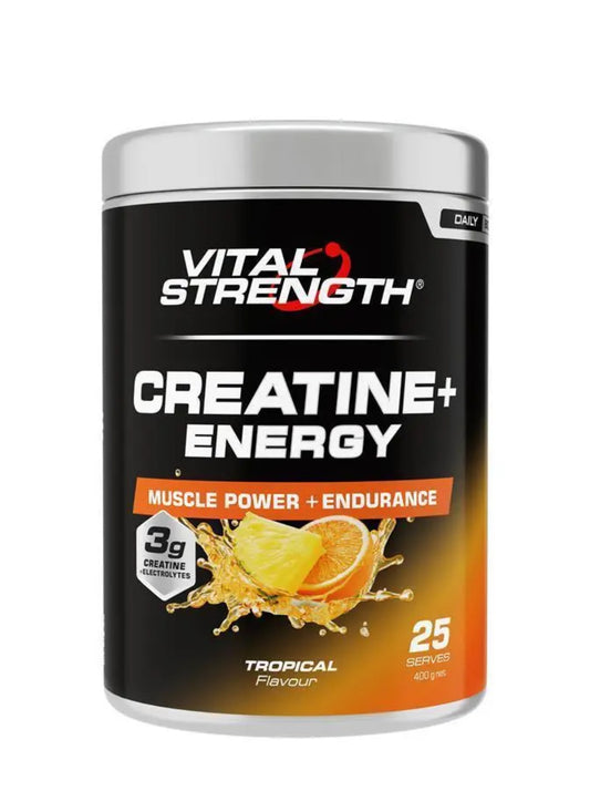 VitalStrength Creatine + Energy Tropical 400g