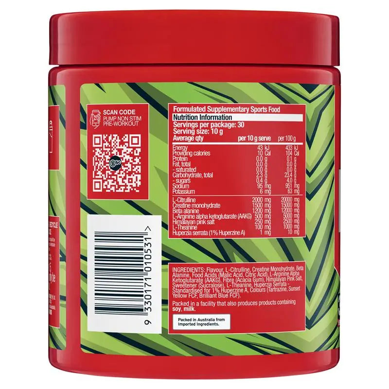 BSc Pump Non Stim Pre-Workout Watermelon Ice Pop 300g