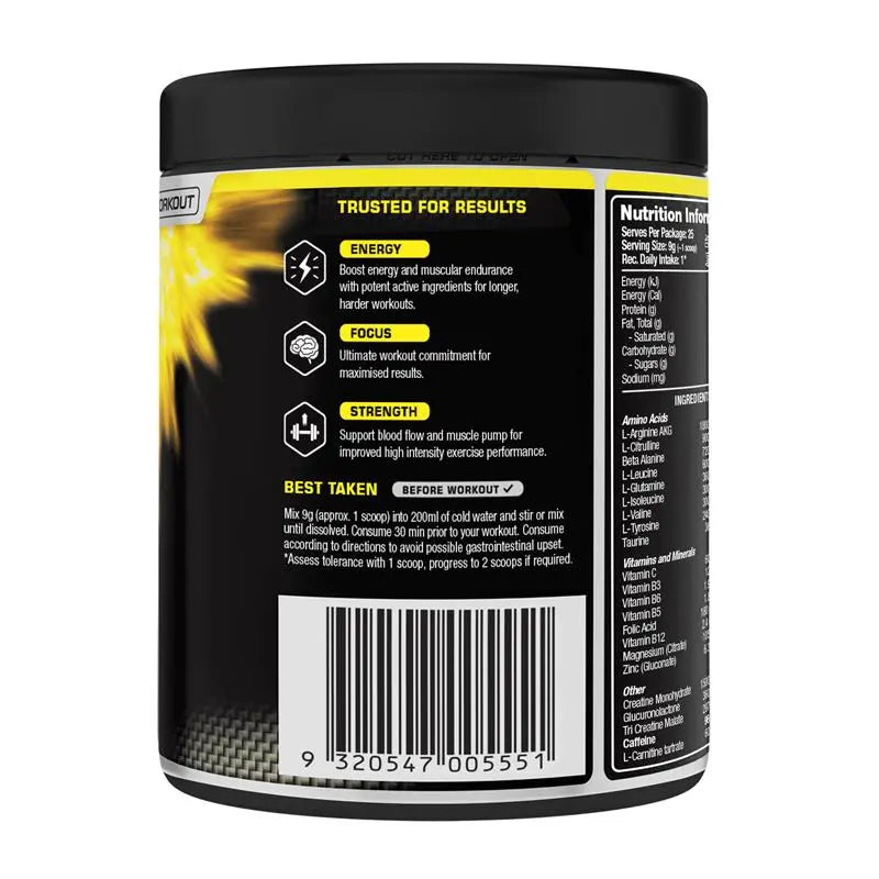 Vital Strength Pre Workout Powder Watermelon Smash 225g