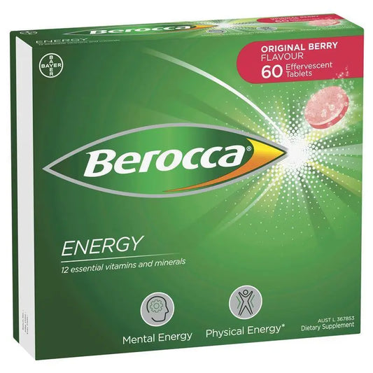 Berocca Energy Original Berry 60 Effervescent Tablets