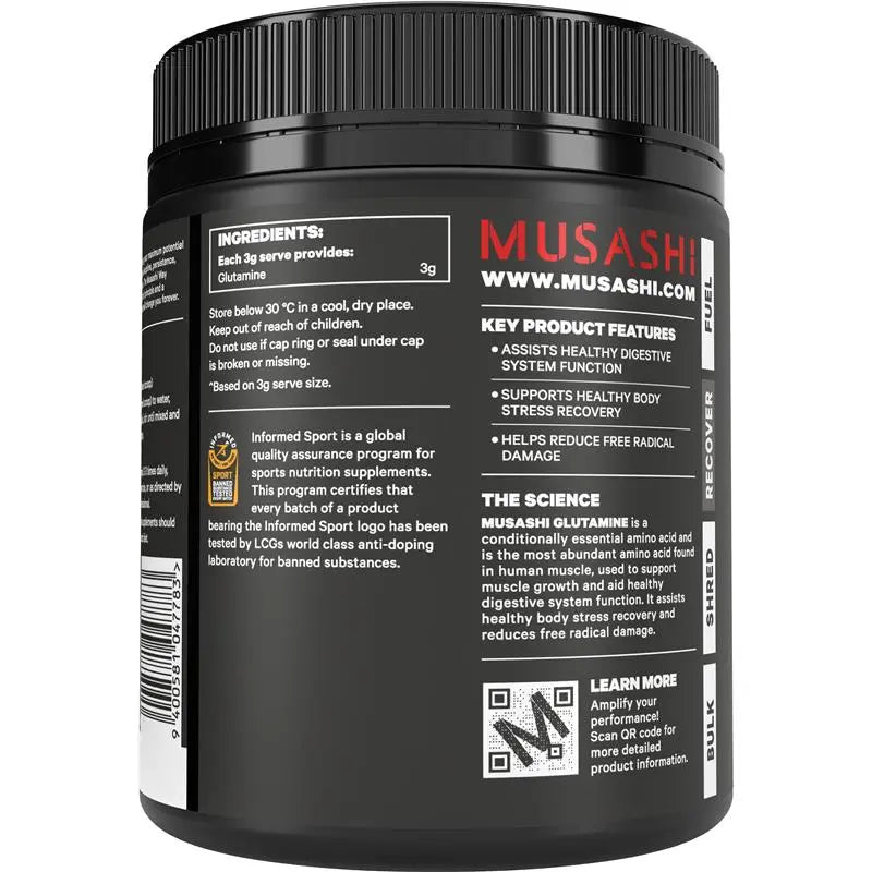Musashi Glutamine Unflavoured 350g