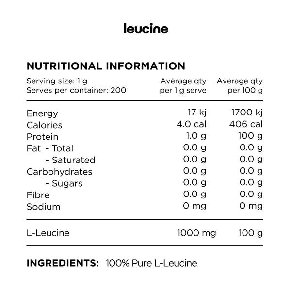 Leucine By Switch Nutrition